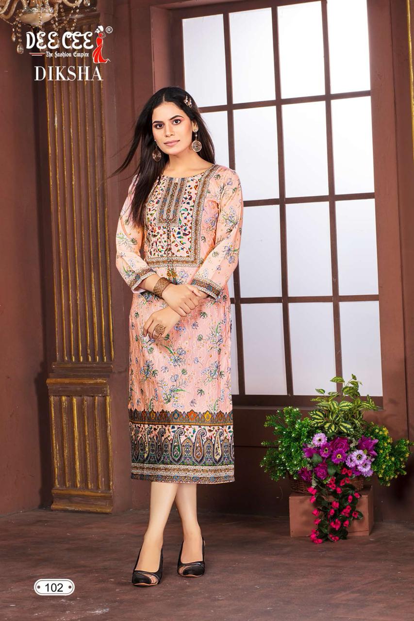 Diksha By Deecee A Line Printed Kurtis Wholesale Clothing Suppliers In India